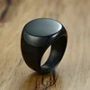 2019 Personality Custom Blank Round Plates Signet Ring Stainless Steel Men Engraved Rings