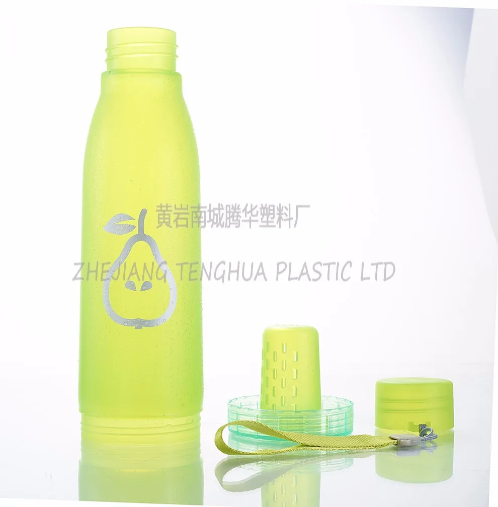 BPA free plastic fruit infuser water bottle sport fruit infuser bottle
