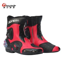 

BIKER Pro Men Motorcycle Off Road Racing SPEED Sport wear Leather Motocross ankle Boots Shoes with Ankle Joint Protective Gear