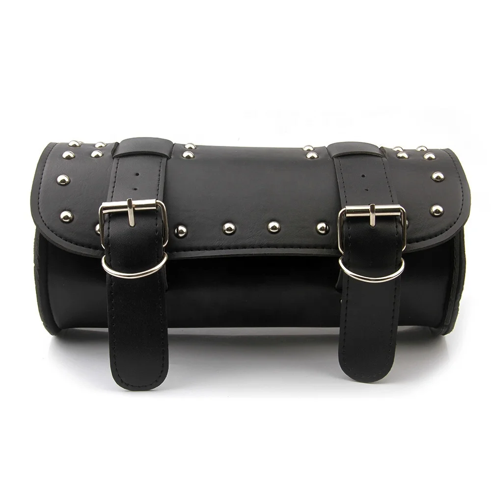 

Motorcycle Leather Saddlebag Front Rear Tail Side Tools Bags Package Luggage Bag For Harley Sportster XL883 XL1200, Black