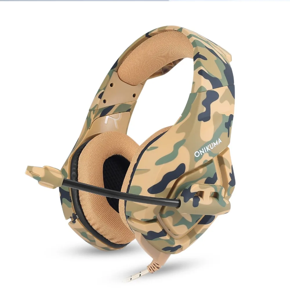 

Camouflage PS4 Headset Bass Gaming Headphones Game Earphones Casque with Mic for PC Mobile Phone New Xbox One Tablet, Yellow camouflage/gray camouflage/black blue