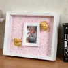3D Baby Casting Kit with wood panting picture frame baby Foot and hand cast combinations with wood box