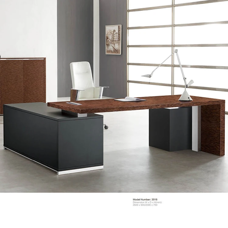 2019 Modern Executive Desk Luxury Office Furniture Side Extension