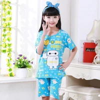 

Wholesale 2019 children cartoon short sleeve sleepwear kids cartoon pajamas sets girls pijamas set