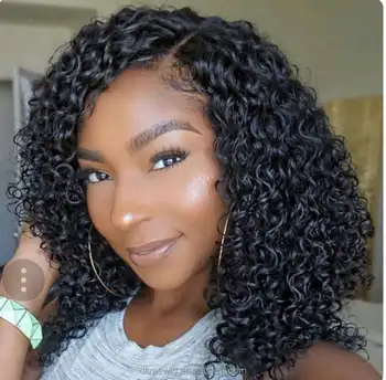 Remy Indian Full Lace Front Afro Kinky Curly Human Hair Wigs Cheap