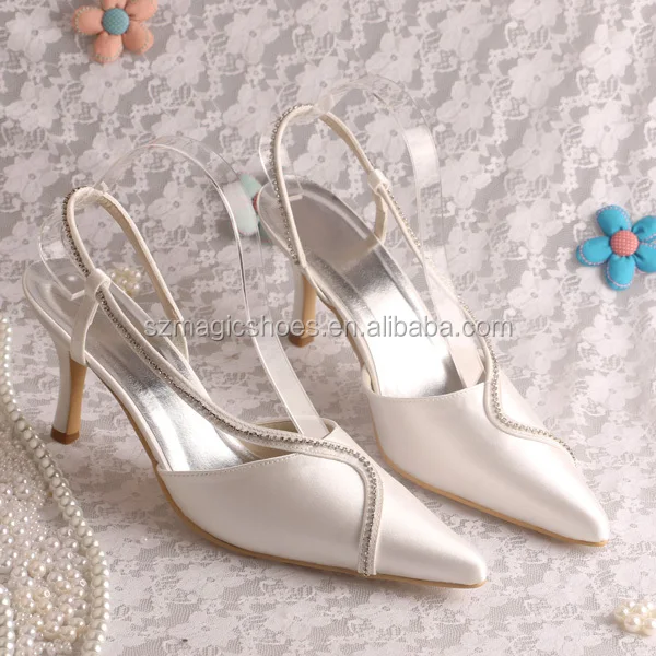 

(23 Colors) Italian Style Ivory Bridal Shoes with Rhinestone