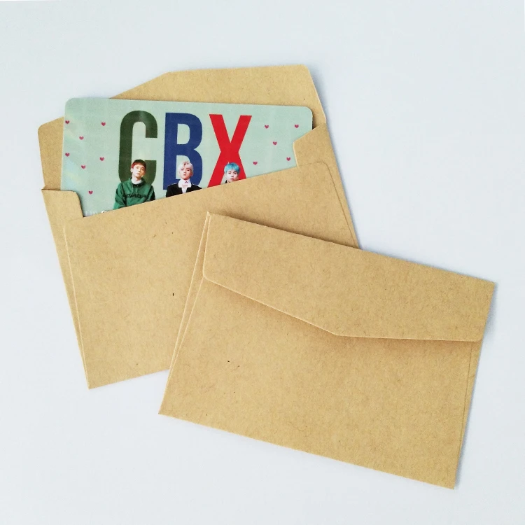 Custom Credit Size Card Small Card Kraft Paper Envelopes With Window