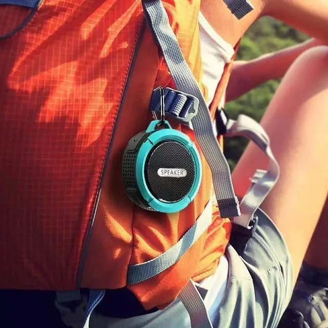 Explosions subwoofer waterproof dustproof, support TF climbing hook mini bluetooth speaker with suction cup - ANKUX.COM