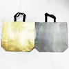 Custom Logo Promotional Cheap Price Silver Color Shipping Non Woven Tote Bag