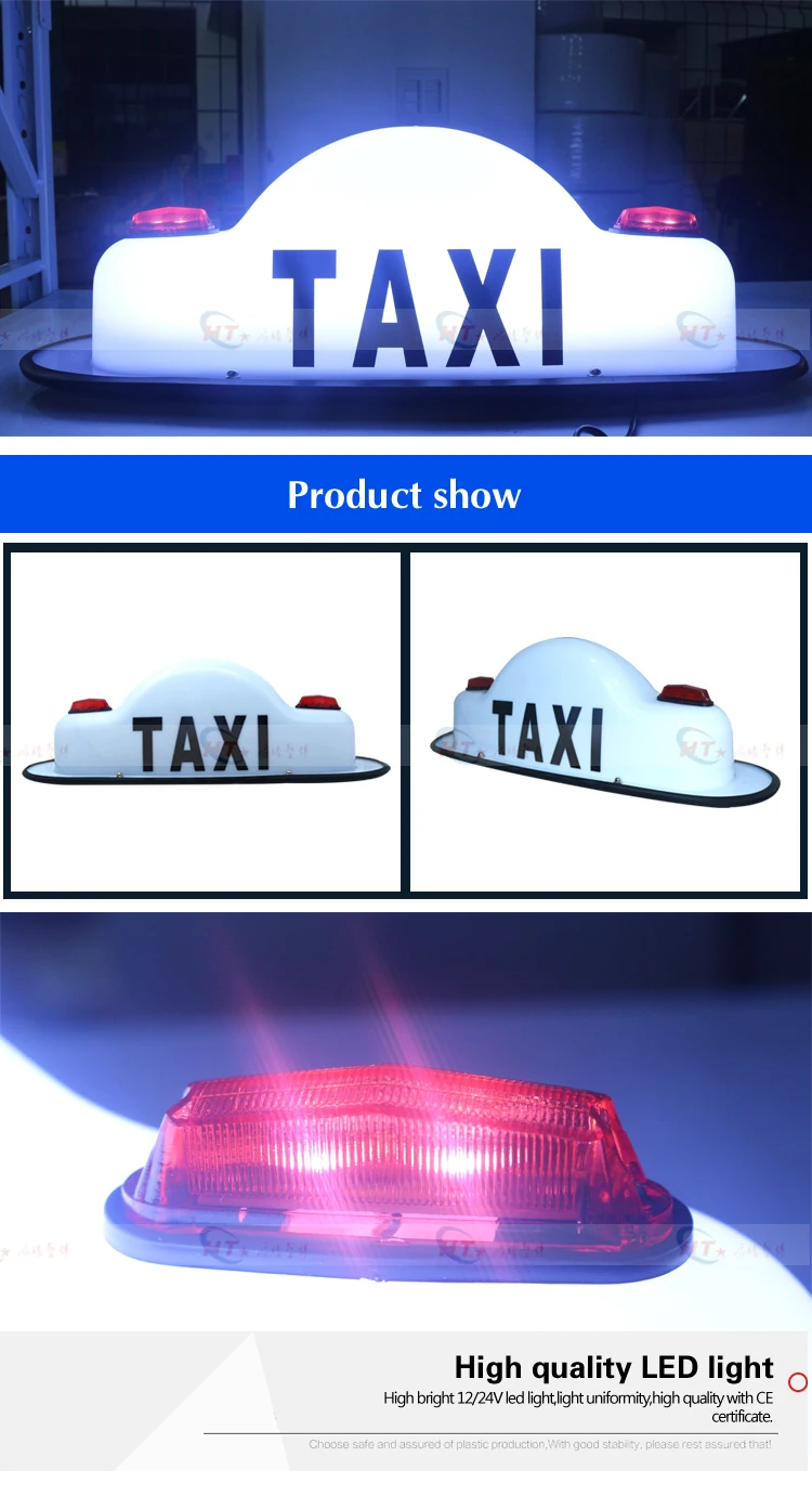 HT manufacturer white small taxi light box