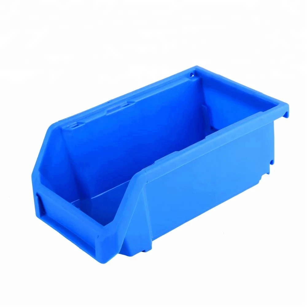 

Stack-n-nest plastic picking storage bins, Blue;yellow;red