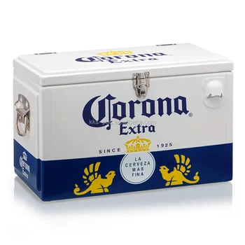 Corona Extra Metal Beer Cooler Box With Two Handle - Buy Cooler Box ...