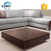 Contemporary square low profile oak wooden coffee table