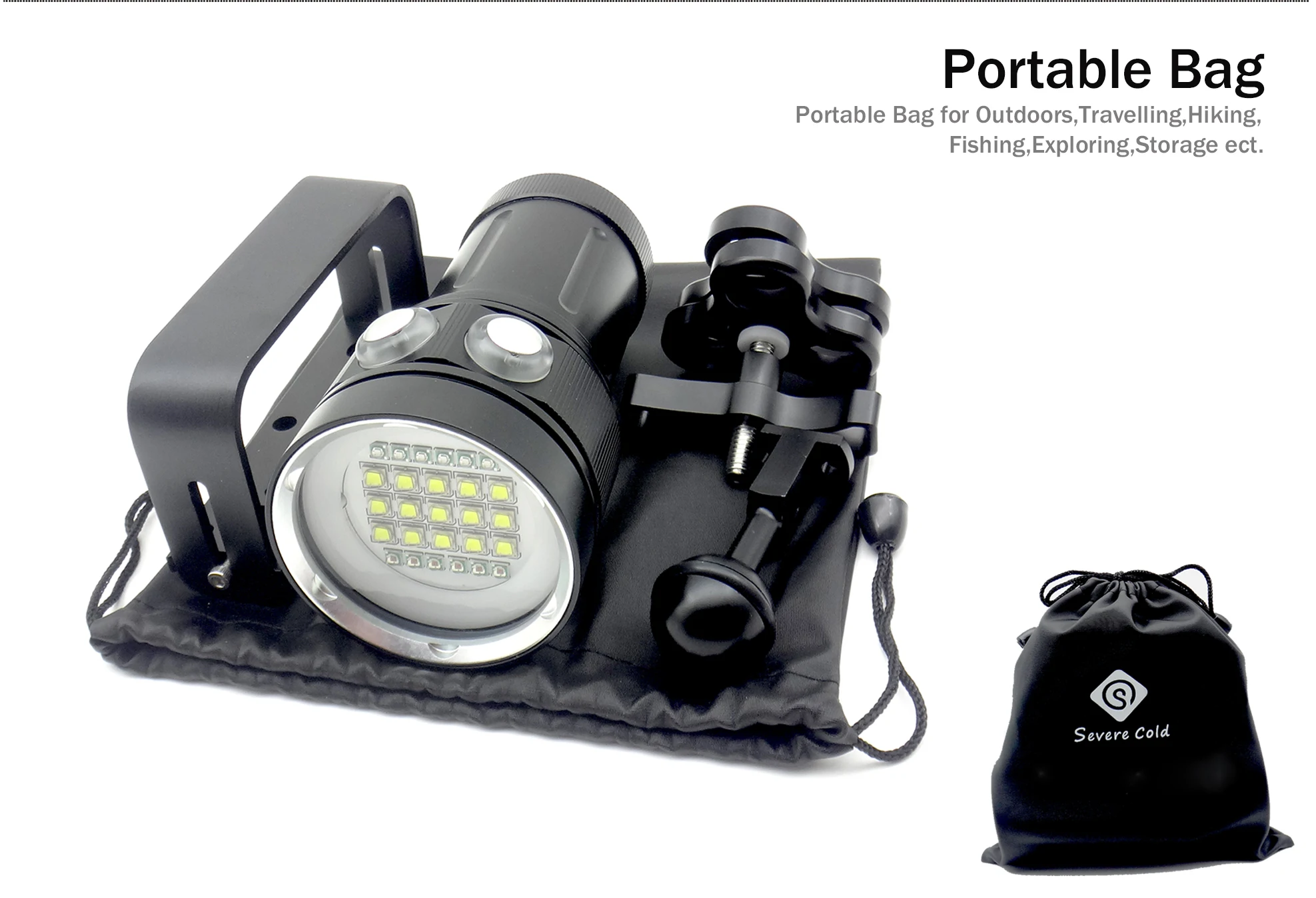 Professional Diving Light Underwater 100m Scuba Video Light 15 Xml2+6