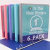 Office supplies3 Ring View Binders 1 Inch Round Ring, Customizable Clear View Cover, Assorted Colors Customize logo