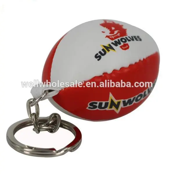 Pvc Leather Mini Rugby Ball Keychains,2018 New Style Promotional Gift ...