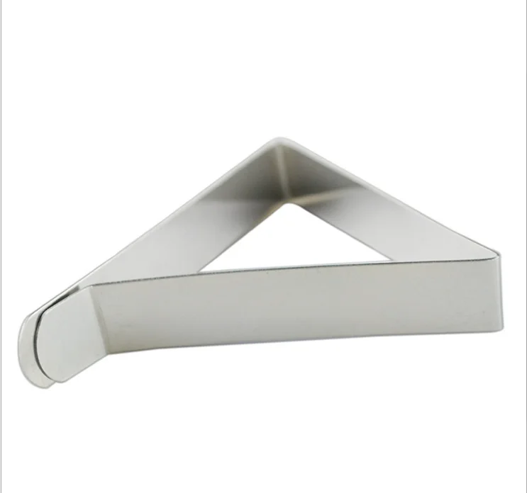 

Stainless Steel Triangle Table Cloth Clip Table Cover Clamps For Picnic Outdoor Table, Silver