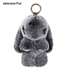 2018 Women New Fancy Fashion New Real Rex Rabbit Fur Key Chain Bag Large Key Rings