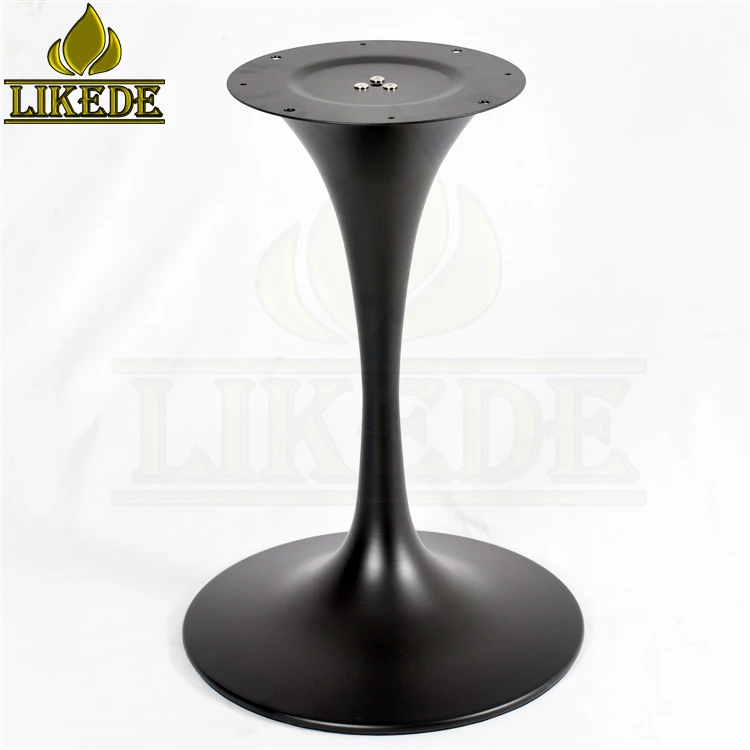 Newest Stainless Steel Tulip Table Leg Saarinen Table Base With Black Iron Heavy Duty Marble Tabletop for Workshops