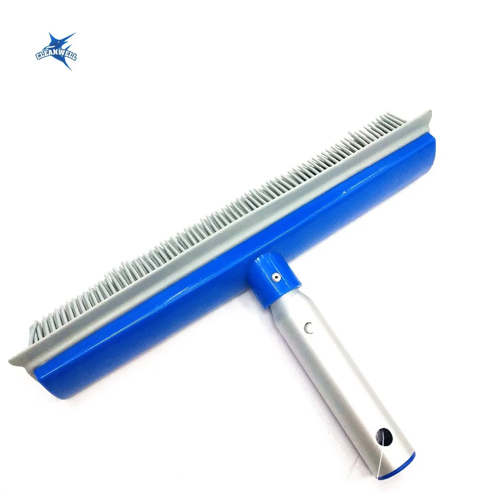 Cleanwell High Quality 13" Injection Soft Bristles,Rubber Edge Swimming