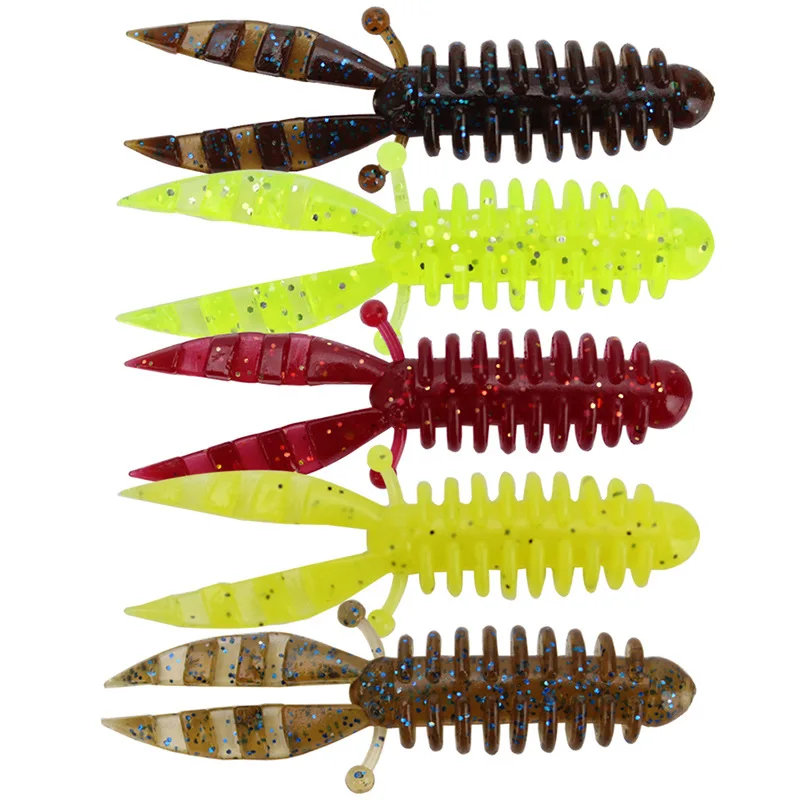 

Peche Salted Fish Shrimp Type Bait Jigging Lures Soft Worm Fishing Lures Japan Jigs, 5 colors available