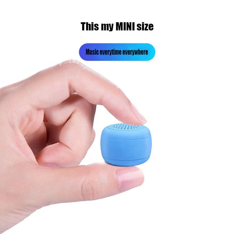 

2021 customized gadget BT tiny speaker wireless round speaker with small size V4.2, Blue,yellow,white,black