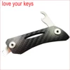 Carbon smart compact Key organizer keychain for stainless steel screws, carabiner, cash stash, Keychain Multitool