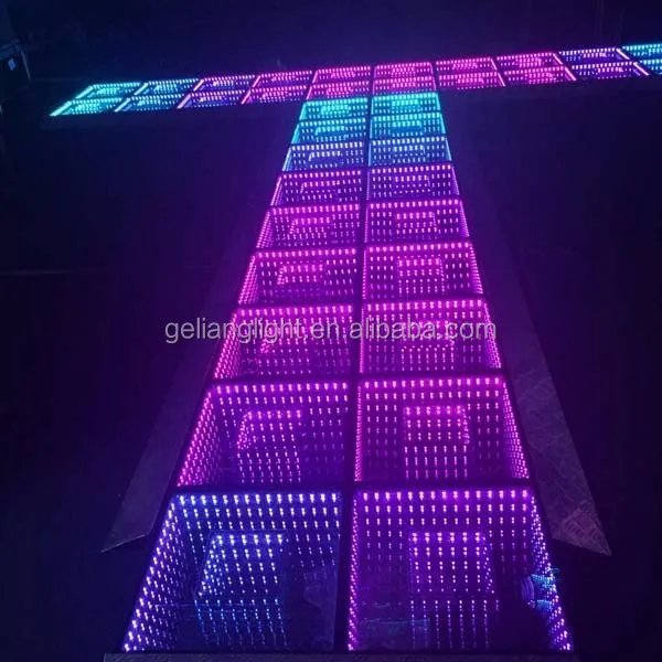 Led Dance Floor Infinity Effect 3d Flooring With Mirror Glass Face ...