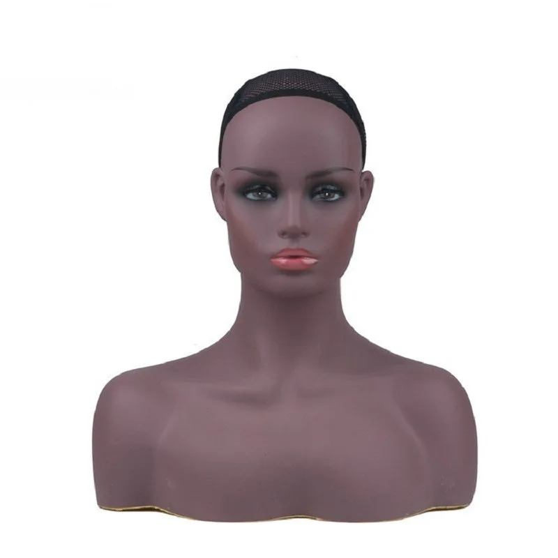 Half Body African American Mannequin Head Female Wig Display Mannequin