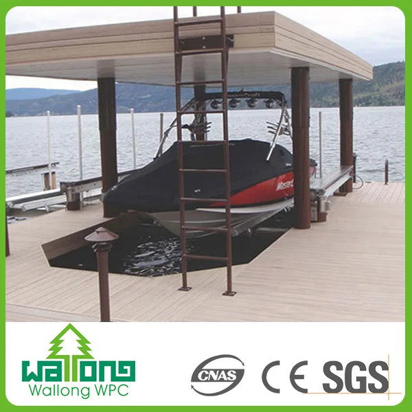 The most popular no pollution composite flooring teak color wpc decking