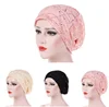 Women Colorful Head Wrap epoxy lace breathable Baotou cap Muslim Hat cute cap in women's accessories
