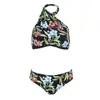 In Stock Supply Floral Pattern Halter Neck Swimwear Plus Size