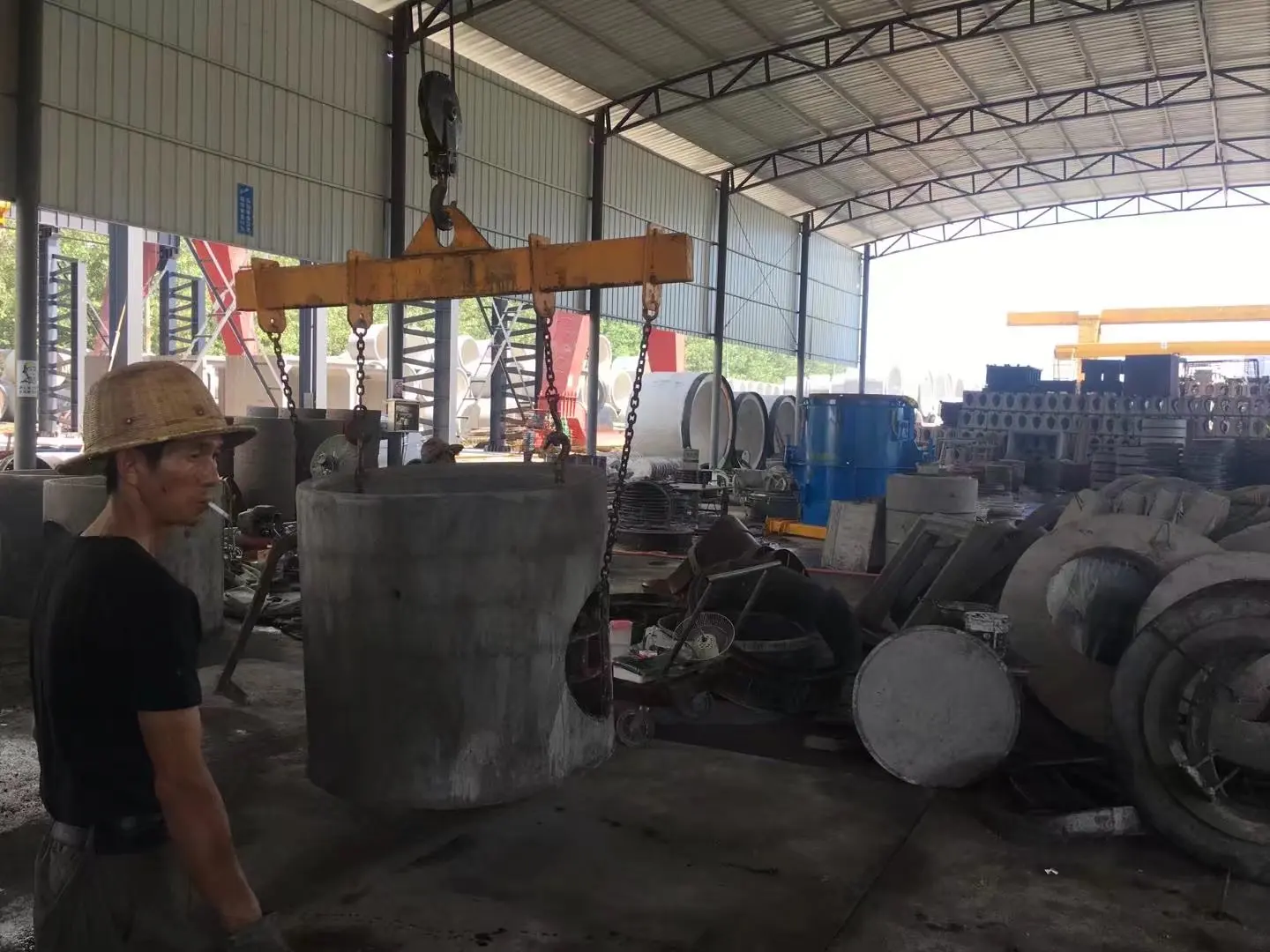 Wet Casting Precast Reinforced Concrete Manhole Riser Pipe Steel