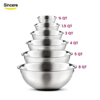 

Set of 6 Stainless Steel Bowls Set