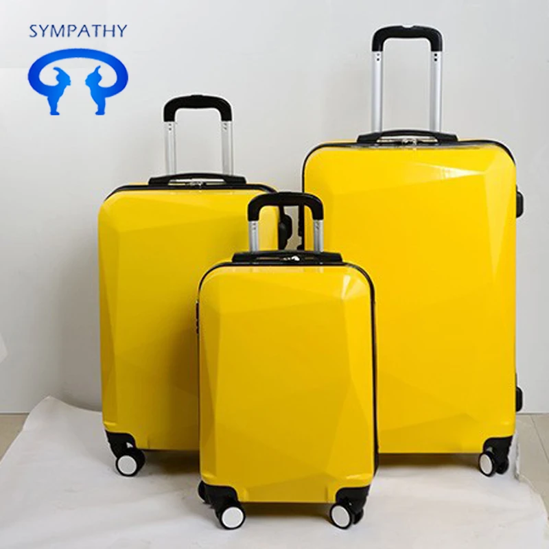 

Factory wholesale 3 pieces travel wheeled suitcases abs pc trolley hard shell carry-on luggage set, Customized carry-on luggage set