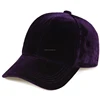 6 Panel Blank Strap Back Women Men Velour Velvet Baseball Cap