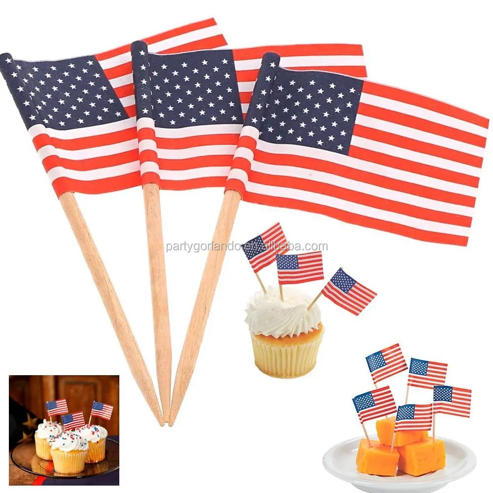 

cupcake flag toothpicks sandwich flag picks party sticks