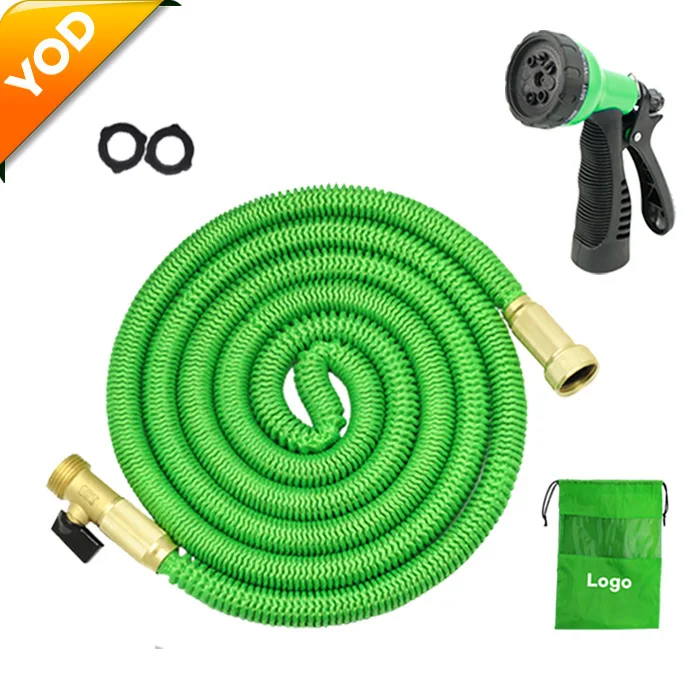 

Best seller USA 2018 amazon 50FT retractable triple layer expandable garden hose with hot sell green nozzle