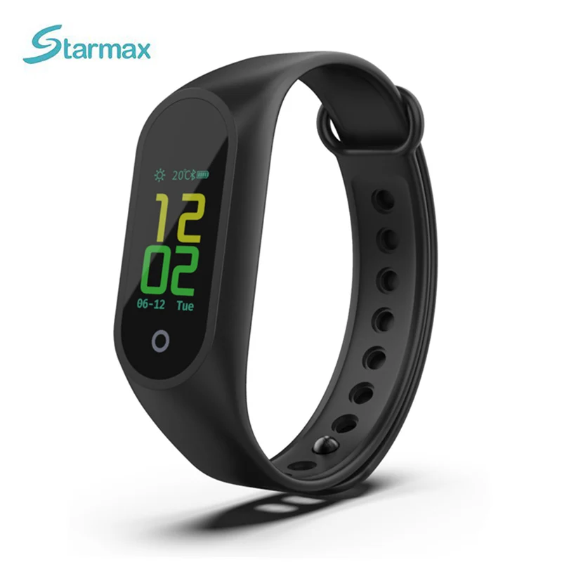 

Original STARMAX OLED Fitness Tracker Bracelet Smart Band MI Band 3, Black;blue;green;purple;pink