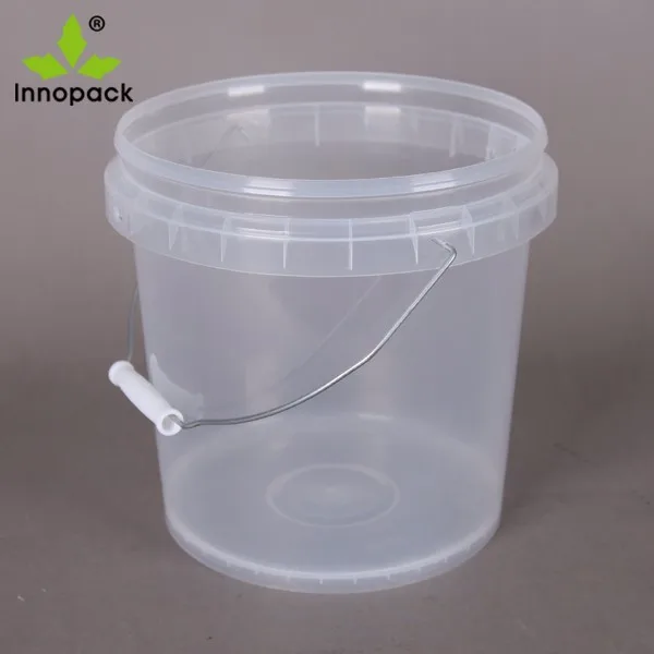 10l Transparent Plastic Bucket With Lid And Handle For Food Or Chemical 