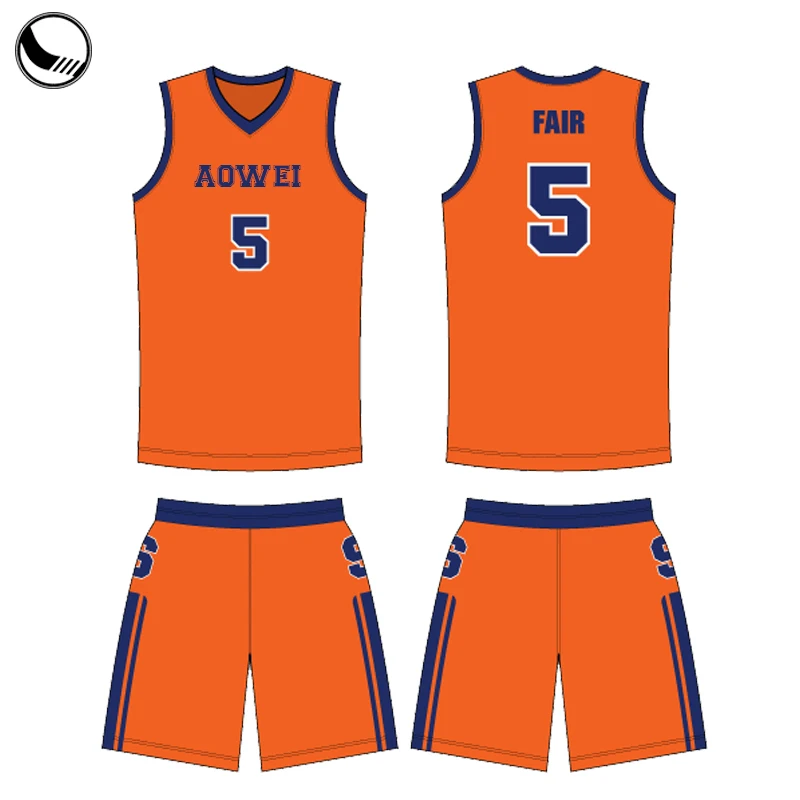 Basketball Jersey Design Color Orange 