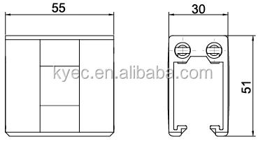 KYEC W-type safety power rails 600A / bus bar / conductor bar