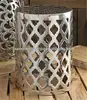 stylish LIVING ROOM'S stool made by aluminium / SILVER stool metal furniture