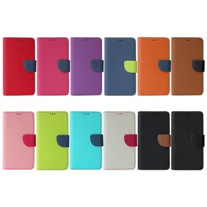 2019 Hit Color Customize PU leather Mobile Phone Case Universal Wallet Flip Smart Cell Phone Case