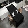 Artificial stone quartz color black kitchen bar counter top