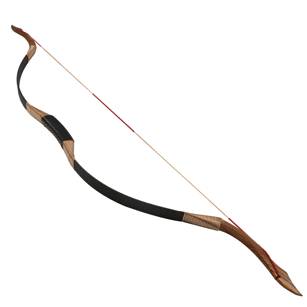 

54 inch traditional bow archery hunting archery wood recurve bow with classic design, As picture