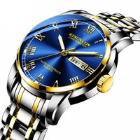 

luxury men fashion design watches stainless steel waterproof watch custom Watch factory Double Calendar Watch