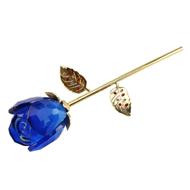 

Beautiful k9 crystal rose flowers elegant wedding favor flower gift crystal glass roses