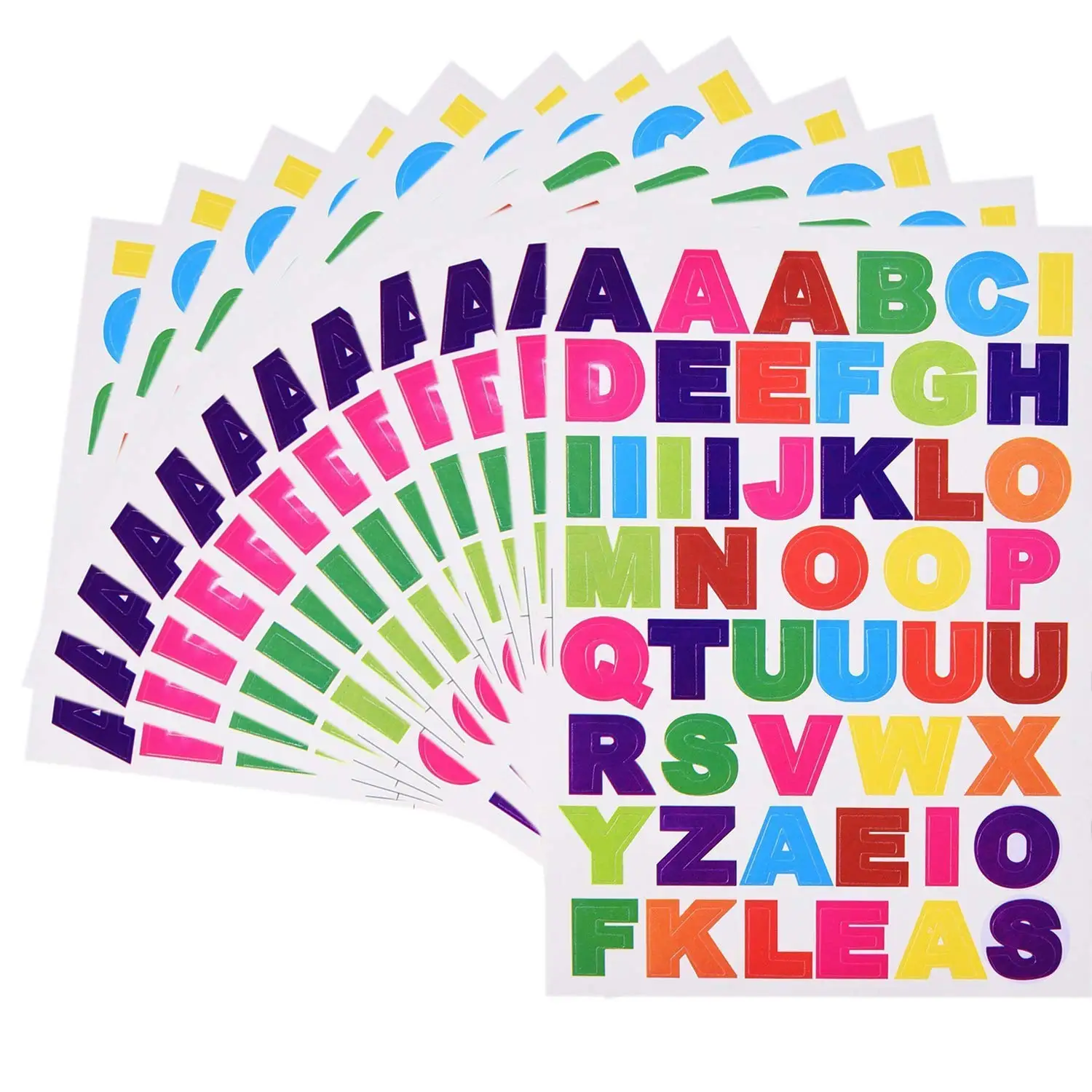 Buy Kenkio 40 Sheets Letter Stickers Colorful Alphabet Stickers