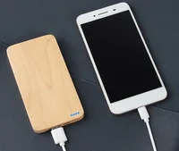 

Ultra thin custom logo powerbank wood 4000mah bamboo power bank